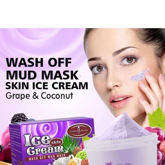 2X AICHUN BEAUTY Ice Cream Facial Wash Off Mud Mask, New in box, expires 2027 - Picture 2 of 13